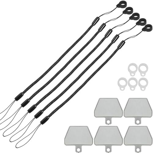 TECHGEAR Stylus Tether, [5 Pack] 8 Spring Coil Strap (2x Loops) Elastic Lanyards, Universal Anti-Lost Bungee Cord for Touch Pens/Pencils, Secure Stylus to Tablet Case, Tablet Pencil Accessory