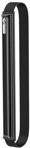 MoKo Stift Hülle Kompatibel mit Apple Pencil Pro, Apple Pencil (USB-C), Apple Pencil 1/2, PU Leder Stylus Stifthalter mit Reißverschluss & Gummiband für 9,7-12,9 Tablet, Schwarz