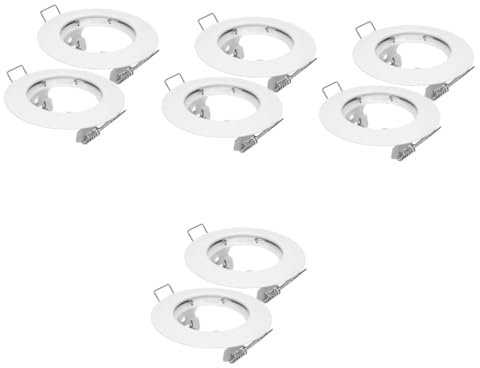 Mikikit 8 Stück Lichtleisten Dosen Lichtabdeckungen Zierringe Umgestalten Einbaugehäuse Ring Zierleisten Für Einbauleuchten Einbauleuchten Zierleisten LED Zierleisten