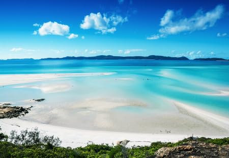 adrium Poster-Bild 130 x 90 cm: Wundervoller Strand von Queensland, Luftaufnahme. (32702714)