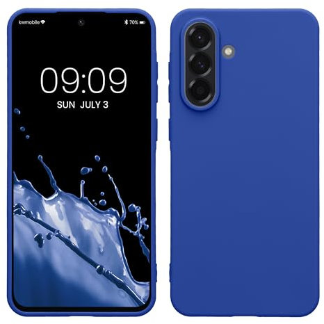 kwmobile Hülle kompatibel mit Samsung Galaxy A56 5G Hülle - weiches TPU Silikon Case - Cover geeignet für kabelloses Laden - Baltik Blau