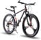 LSBIKE Mountain Bike 24in 26in 27.5In 3 Spoke Wheels Bicycle 21 Speed Drivetrain Bike Mountain bicycle for Adult Men Dual Suspension Hardtail Bicycle Women Sport Cycling Bike (Black Red, 24inch)