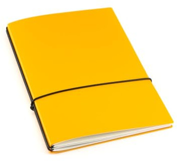 X17 Notizbuch A5, mango; Vegan! sehr robust. Austauschbare Notizhefte (blanko,kariert) mit Doppeltasche, Made in Germany
