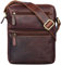 STILORD 'Moritz' Bolso Bandolera Cuero Hombre Bolso Mensajero pequeño Bolso para Tablet iPad hasta 10.1' Bolso Hombro de auténtico Cuero Vintage, Color:Cognac marrón Oscuro