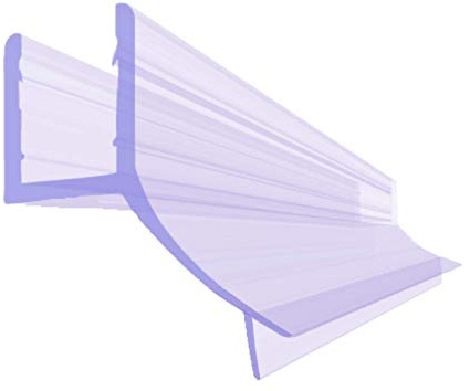 BIJON Duschdichtung 6mm - 160cm Duschtür-Dichtung für die Glas-Tür, Dichtung Dusche Glastür, Duschkabinen-Dichtung, Duschlippendichtung, Abdichtung Dusche, Gummilippe - DU03