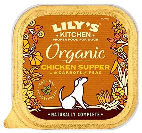2X Lilys Küche Richtiges Hundefutter Bio-Huhn & Dinkel Abendessen 150G