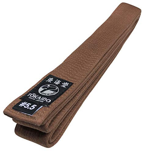 Tokaido Karategürtel braun | Braungurt Karate Gürtel aus Baumwolle | Verschiedene Längen (265)