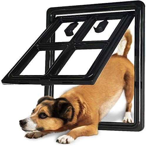 WPCASE ChatièRe À Puces Trappe pour Chien Sureflap ChatièRe Sureflap ChatièRe Puces ÉLectronique Chattiere Porte Chat Trappe pour Chien Grande Taille ChatièRe avec Puce Chatiere Black,l