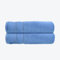 Allure Zero Twist Bath Towel Set for Bathroom, Pack of 2, 70 x 120cm, 100% Egyptian Cotton (Cornish Blue)