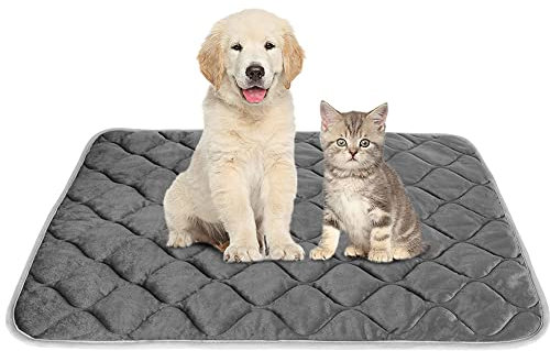 ULIGOTA Self Heating Pet Pad for Cats and Dogs No Electric Self-Warming Thermal Mat for Pet Bed/Crate - 88x58cm