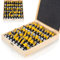MAYLINE Router Bit 43 PCS Elegant Picture Frame Molding Woodworking Tool 1/2 Inch Shank , Forming Milling Cutter Bits, Wood Miter Carbide CNC Cutting Tool for Doors, Tables (Yellow)
