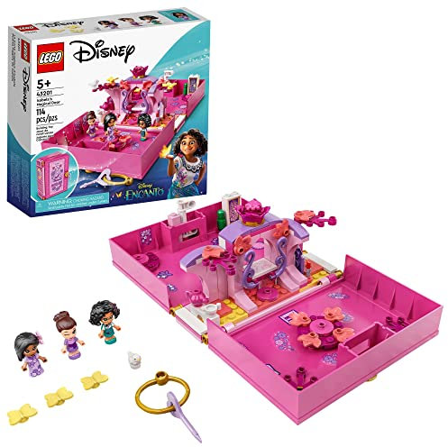 LEGO Disney 43201 - Kit di costruzione per porta magica di Encanto Isabela, un grande giocattolo da costruzione per gioco indipendente, con farfalle, uccelli e personaggi memorabili in una stanza dei