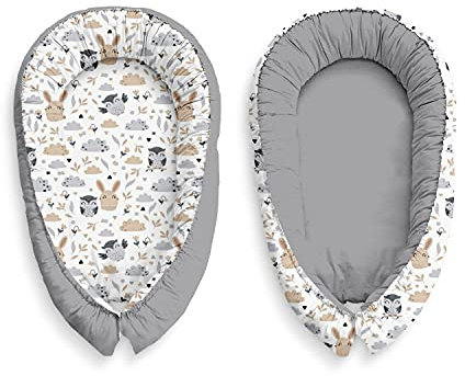KosPu Multifunktionale Kuschelnest Babynest Kokon für Babys und Säuglinge, Nestchen, Reisebett, 100% Baumwolle, antiallergisch