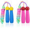 HOMALZ Skipping Rope Kids Adults Skipping Ropes Adjustable Jumping Rope with Wooden Handle and Cotton for Children Girls Boys Skip Ropes for Exercise Workout School Game Outdoor, 2 Pack (Pink & Blue)