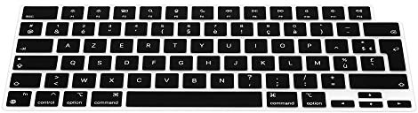 kwmobile Keyboard Cover Compatible with Apple MacBook Pro 16 (2021) A2485 - AZERTY (France, Belgium) Layout Keyboard Cover Silicone Skin - Black