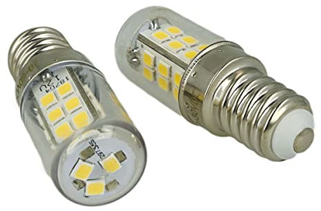 LEDLUX 2 STÜCKE E14 Led DC 12V 24V 4W, Super Slim 18mm, Für Friedhofslichtsignale Photovoltaikboote LKWs (Kaltweiß 6000k)