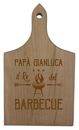 bubbleshirt Tagliere papà Personalizzabile Festa del papà Il Re del Barbecue Regalo papà