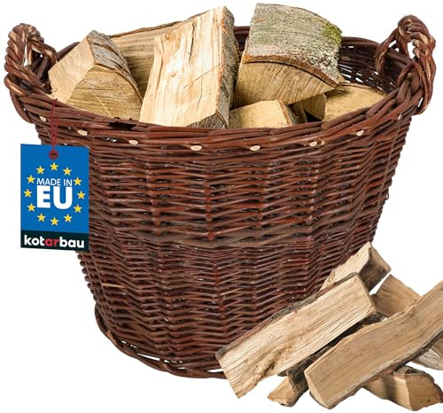 KOTARBAU® Panier en osier avec anses universel pour le rangement et les fleurs Ø 50 cm
