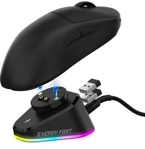 for Logitech G Pro Wireless Gaming Mouse Charging Dock RGB Compatible with Logitech G PRO X Superlight 2(2023), G502X Lightspeed,G903 Lightspeed for Razer Wireless Mouse/Logitech Powerplay Wireless