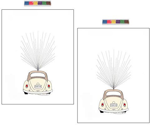 Fingerabdruck Baum 2 Stück 30 x 40 cm Leinwand Hochzeit Fingerabdruck DIY Hochzeitsbaum Gästebuch für Verlobung Hochzeitgeschenk Jubiläumsgeschenk