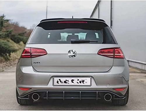 CLEAE Labbro Posteriore Diffusore per Volkswagen Golf 7 VII MK7 GTI 2014-2017, ABS Lucida e Brilliant, Nero
