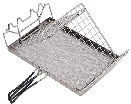 Camp Herd Toaster, Tragbare Folding Camp Herd Toaster, Blech Brot Toaster Camping Kochgeschirr, Camp Herd Toaster Tablett Rack für BBQ Party Outdoor Wandern Camping Angeln Picknick