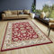 Hanse Home Reni Teppich Orientalisch – Orient Läufer klassisch dicht gewebt mit Ornamenten und Blumenmotiven Weicher Kurzflor für Schlafzimmer, Esszimmer, Wohnzimmer, Flur – Rot Creme, 160x235cm