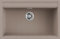 EVHOC Lavello Sopratop DESIDERATA S, 1 Vasca, Lavandino in Kuarzite Vasca Unica per Cucina, Fascia Miscelatore Preforata, Made in Italy, Tortora, 79x51 cm