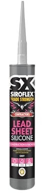 SX Contractors Lead Sheet Sealant - A Flexible Mortar Providing a Weatherproof Seal. UV Resistant, Neutral Cure, Forming a Durable Elastic Rubber Seal. Size - 300ml, Colour - Grey