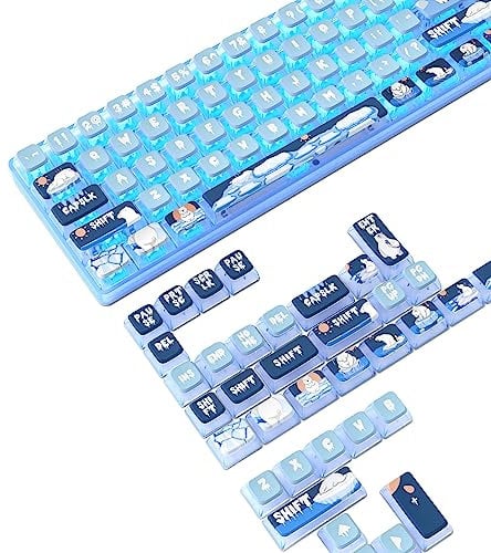 MAMBASNAKE 120 Tasten PBT Pudding Tastenkappen Set,ASA Profil,PBT Farbsublimation,ANSI US Layout für TKL 61 68 87 98 104 108 Mechanische Tastatur,Kompatibel mit Cherry MX Gateron Otemu Kailh Schalter