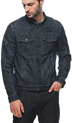 Dainese - Denim Tex Jacket, Motorcycle Jeans Jacket, Denim Fabric, Soft Protections On Shoulders And Elbows, Men's Motorcycle Jacket, Blue, 44