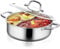 Hot Pot aus Edelstahl mit Trennwand, 2 Kammern Dualer Hot Pot mit Dicker Antihaftbeschichtung, Suppentopf mit Zwei Geschmacksrichtungen und Hohlem Griff, Induktionsherd, Gas-Frunace und Holzfeuer