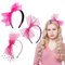 FRIUSATE 3 Stück Neon Spitze Schleife Stirnband Damen 1980er Neon Spitze Stirnband Retro Spitze Haarbänder Haarschmuck für 80er Jahre Party Karneval Weihnachten Party Tägliche Dekoration Neon Pink