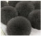 Egurs 2 Stücke Kunstfell Bommel Pompon Fellbommel Fuchspelz Flauschige Pompons Ball DIY Bunte Bommeln bälle für Mützen Tasche Schals Schlüsselanhänger Dekoration Zubehör,9cm Dunkelgrau 2 Stück