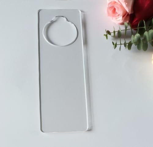 5pcs of Unfinished Acrylic Door Knob Hangers,DIY Blank Door Knob Signs for Painting, DIY Craft, Home, Office Hotel Decoration,Business Use, Arts and Crafts (Clear)