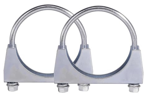 Krtopo 2PCS 80MM Colliers Echappement Pour Montage D'Antennes, De Tuyaux, De MâTs Collier De Serrage Universel Pour Raccords De Tuyaux