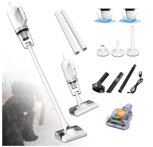 Aspirateur Balai Laveur sans Fil 5 en 1 Compact - Léger, 35Min Autonomie, Aspirateur Laveur sans Fil pour Voiture, Maison, Bureaux, Poils d'animaux