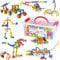 170 Pcs STEM Building Toys for Kids Age 3+, Building Blocks Educational Construction Engineering Building Kit, Christmas Birthday Gifts Boys Girls