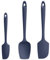 U-Taste Silicone Spatula Set of 3: 250 ℃ Heat-Resistant Rubber Bowl Scraper, Seamless Food Grade Flexible Kitchen Utensils for Cooking Baking Mixing & for Nonstick Cookware (Midnight Blue)