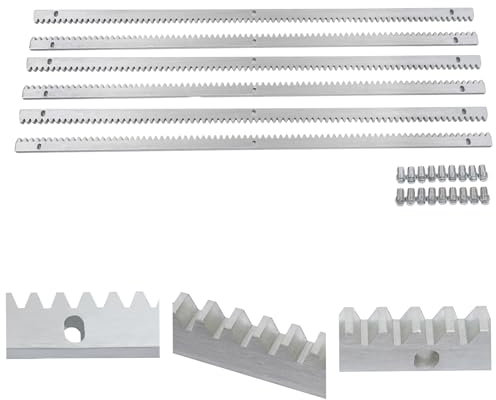 Zahnschiene, 6 Stück 1m Zahnstangen für Torantriebe, Stahl Zahnstange Modul, Zahnschiene 100 cm für Schiebetorantrieb Torantrieb
