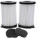 2 Pack Replacement Filters for Goodmans Compact Cylinder Vacuum Cleaner 356277 Spare Parts, Reusable Washable Vacuum Filters