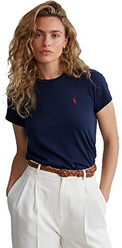Ralph Lauren, Maglietta da donna in cotone, blu, M