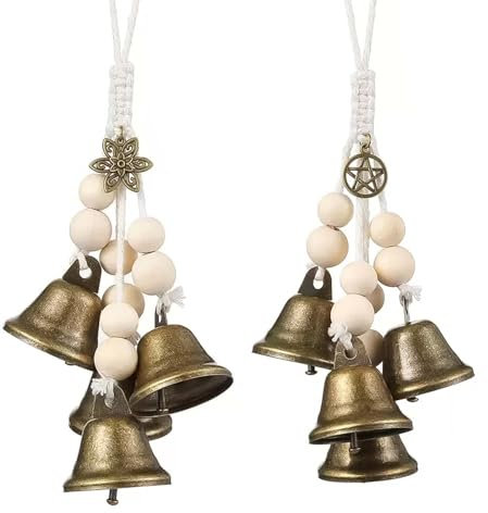 campane da strega per pomello della porta, Windspiel Garten - Campanelli eoliche a mano, ideali per esterni, con un design mistico e elementi spirituali