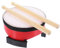 JOINPAYA 1 Satz Musikalische Bodentrommel Rot Schlaginstrument Trommel Kunstleder Schlaginstrument Spielzeug Musiktrommel Holz