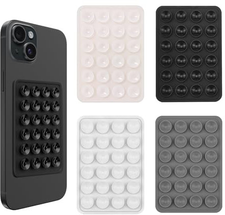 Yingtop Paquete de 4 ventosas de silicona para teléfono celular, multifunción, cuadradas, compatibles con todos los modelos de teléfonos celulares