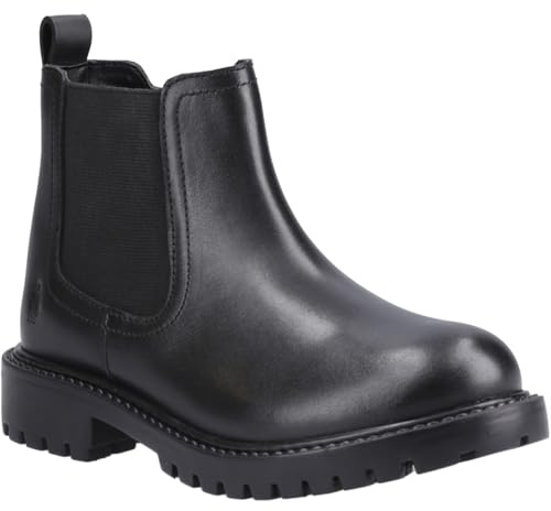 Hush Puppies Ariella Chelsea Leather Girls's Black Boots - UK 7