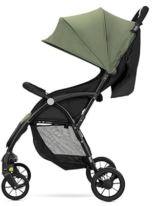 Lorelli Kinderwagen Fresh, Sport Buggy klein zusammenklappbar, nur 5,9kg, kompakter Sportsitz bis 22kg, Baby Reisebuggy, Einhand-Klappsystem, Dunkelgrün