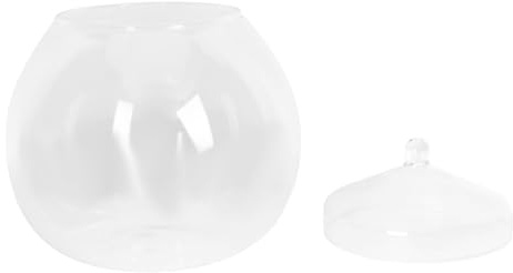 SEWACC Bouteille Écologique en Verre Transparent 15 Cm avec Couvercle pour Micropaysage DIY, Vase Décoratif D'intérieur, Terrarium Multifonction pour Décoration et Jardinage
