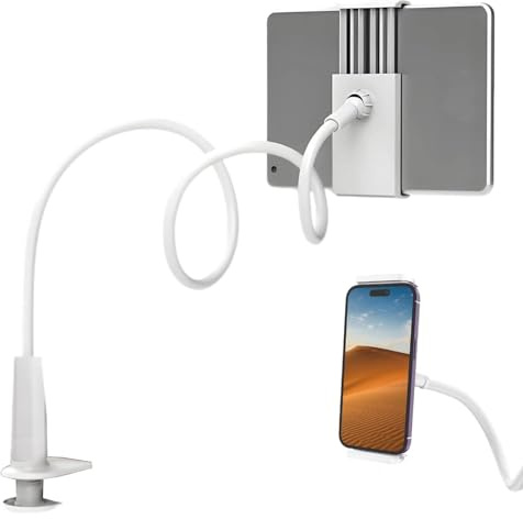 MmotZsb Kindle Halterung, 360° Flexible Tablet Halterung Bett, Handyhalterung, Schwanenhals Tablet Halterung, Universal Halterung Für Kindle, IPad Und Andere Tablets, 50 cm