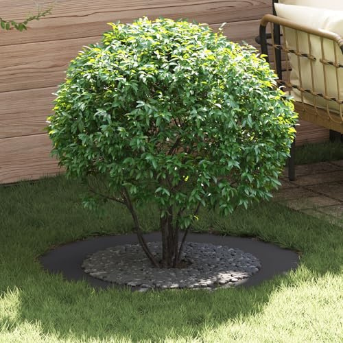 SKTQYQO Lot de pots en plastique noir mat 90 cm diamètre durable pour plantes d'intérieur et d'extérieur avec 5 pièces, capacité suffisante et design moderne rond pour jardin balcon